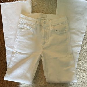 Mother bootcut white jeans